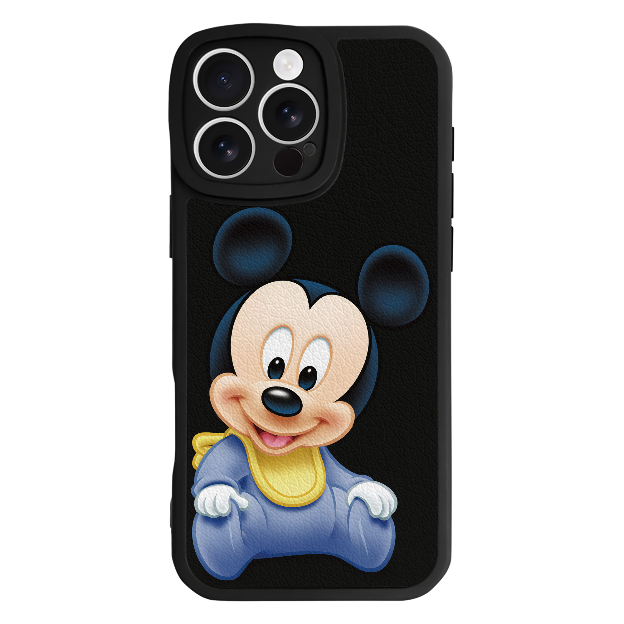 （画像用） ミッキーマウス Mickey Mouse 【iPhone 16シリーズ対応】シリコンスマホケース（レザー調） 材質：シリコン
